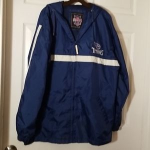 NFL Titans hooded lightweight jacket size medium